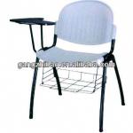 platic student chair with writing pad and schoolbag rack AH-004