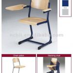 Student chair with writing pad/School chair with writing board/School chair