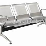 Without cushion chromed steel silver airport seating