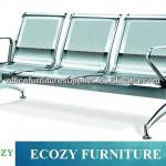 Stainless steel public waiting chair, steel furniture perforated chairs