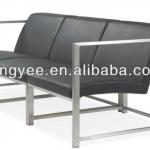 stainless steel and faux leather public/airport/bus statioin waiting chair/sofa-S173