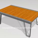 Metal display bench for store