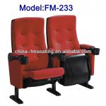 FM-233 high quality plastic commercial cinema chair with foldable cup holder