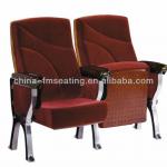 No.FM-207 Comfortable auditorium fabric seating with writing tablet