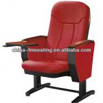 Durable fabric movable auditorium seating with writing pad FM-38