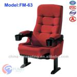 New type Fabric folding theater chair with cup holders FM-63-FM-63 theater chair