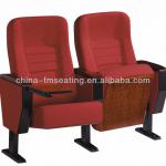 No.FM-16 Floor mounted red fabric auditorium chair