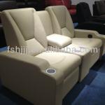 VIP home cinema leather sofa /white leather sofa