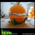 China 2013 newest movable outdoor orange shape juice kiosks