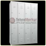 Metal locker Kaset double tier four units wide