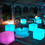 modern glowing led cube chair/flashing cube with remote control