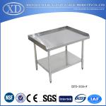 Folding stainless steel work table with splash back