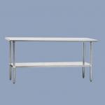 Stainless steel work table with flat top