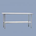 Stainless steel work table with flat top