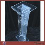 Modern Design Glass Podium,Organic Glass Church Podium,Organic Glass Lectern Podium