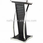 rostrum design modern stainless steel metal modern lectern podium-T-48