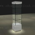 Glass wall tower display showcase for sunglasses