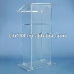 clear acrylic lectern podium for hotel-TCH-POD005