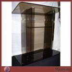 Brown Acrylic Elegant Lectern Classroom Furniture Church Furniture