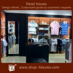 Reasonable price display cabinets for men garments with LED spotlights