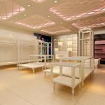 Simple modern garment shop interior design