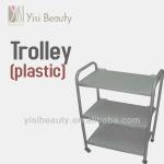 YS-807 Cheap 3-Shelves plastic salon trolley for sale with high quality