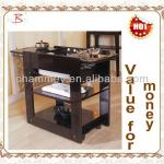 wood hot stone spa trolley for beauty furniture