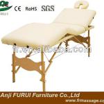4-section portable wooden massage table/wooden beech bed