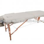 2 section wooden cream color portable massage bed-HM2511-1.2.3