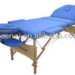 2012 wholesale folding portable wooden adjustable position beauty leather massage bed
