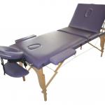 3-section wood massage table