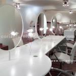 Corian made customer sized beauty salon furniture HF-803