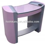 popular pink glass destop manicure table nail station-SK-E012