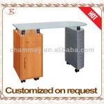 iron cabinet manicure desk with glass plate