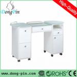 beauty salon equipment glass top nail table