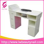 Beauty Salon Pink Nail Manicure Tables with Dryer