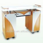 Wood finished Glass desktop Nail technician tables used nail salon equipment F-2722SW
