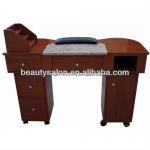 Movable nail manicure table MT006 with marble