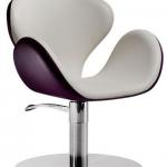 modern white leather dining chairs-B001