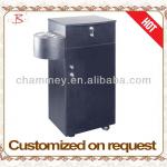 Mobile styling wooden wall cabinet trolley for beauty salon