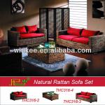 2 Seater Rattan Salon Furniture Sofa-THC316