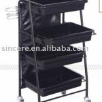 hairdressing rack / hair styling trolley / cosmetic rack