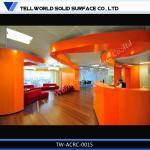 Modern design beauty colourful salon reception desk