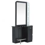 Sliver Steel Mirror Styling Station Salon Equipment