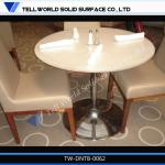 2014 Newest Fashion Design Restaurant Furniture Solid Surface Fast food Tables Chairs Marble Dining Table and Chairs