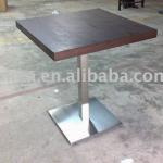 Wooden dark brown top restaurant table (T507)