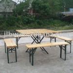 Bistro Folding Beer Wooden Table and Bench,