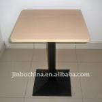 restaurant table - melamine table top with square bottom plate