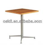OT-018 Stainless steel square folding dining table with solid wood top