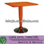 2013 Metal leg solid surface restaurant table &amp; Laminate surface restaurant table(LQ-R42)